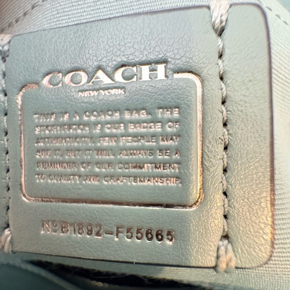 Coach Blake 25 Crossbody Satchel Pool Blue Pebbled Leather F55665 -Swagger Style - Picture 2 of 15